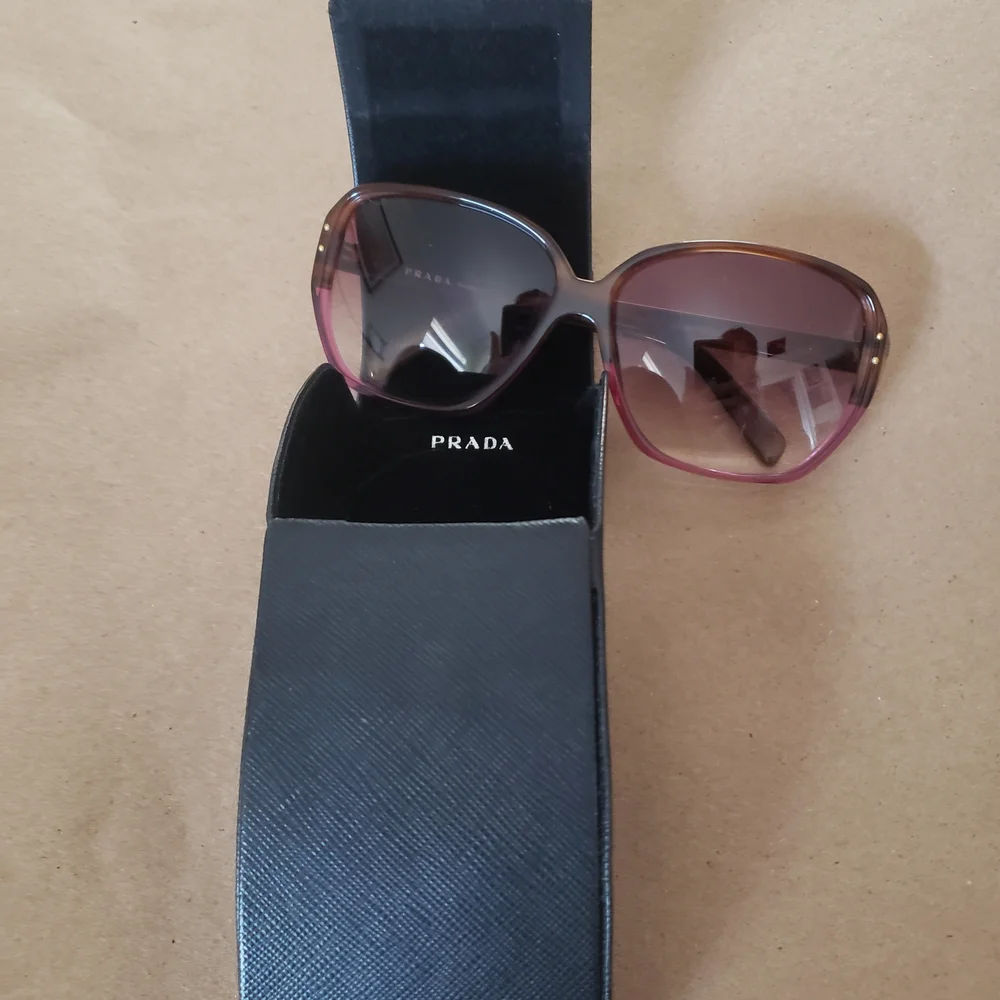 Prada Dual-Tone Sunglasses in Brown and Pink - Picture 9 of 12